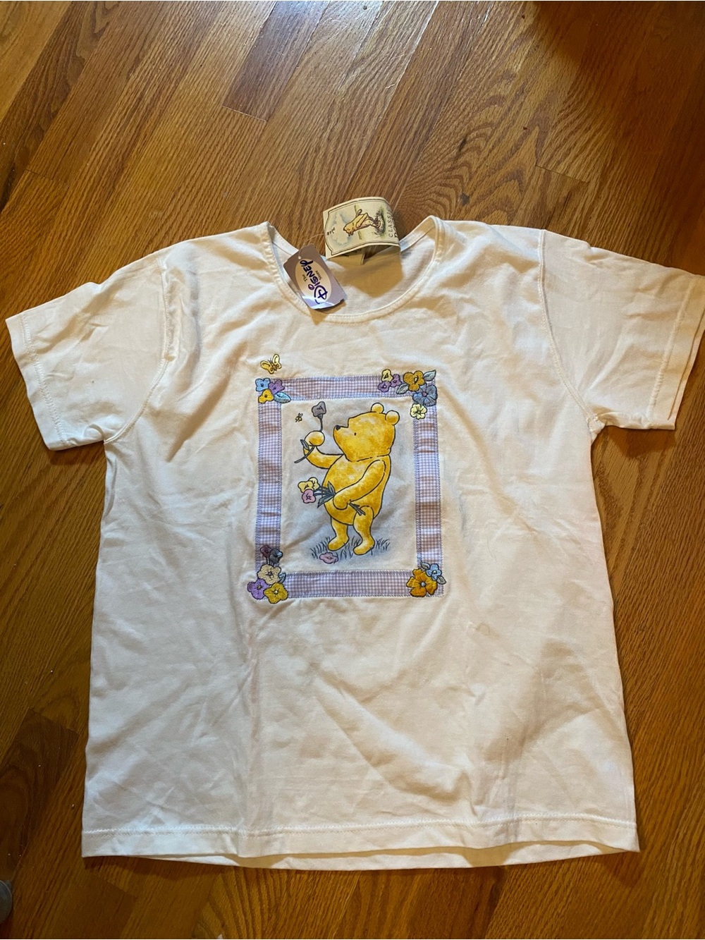 Women’s Disney Winnie the Pooh Tops - Pink, Light Green, White - Picture 3 of 4